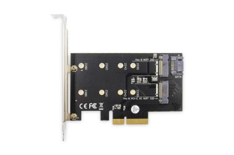 Karta rozszerzeń (Kontroler) M.2 NGFF/NVMe SSD PCIe 3.0 x4 SATA 80, 60, 42, 30 mm Karta rozszerzeń (Kontroler) M.2 NGFF/NVMe SSD PCIe 3.0 x4 SATA 80, 60, 42, 30 mm