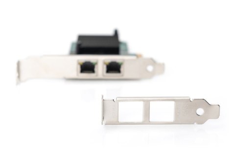 Karta sieciowa przewodowa PCI Express 2x RJ45 Gigabit 10/100/1000Mbps Low Profile Karta sieciowa przewodowa PCI Express 2x RJ45 Gigabit 10/100/1000Mbps Low Profile
