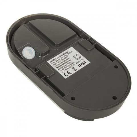 Lampa Led z czujnikiem ruchu 15W MCE340 GR Lampa Led z czujnikiem ruchu 15W MCE340 GR