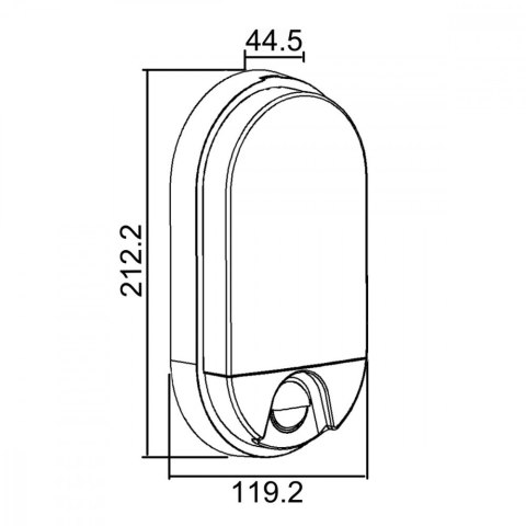 Lampa Led z czujnikiem ruchu 15W MCE340 GR Lampa Led z czujnikiem ruchu 15W MCE340 GR