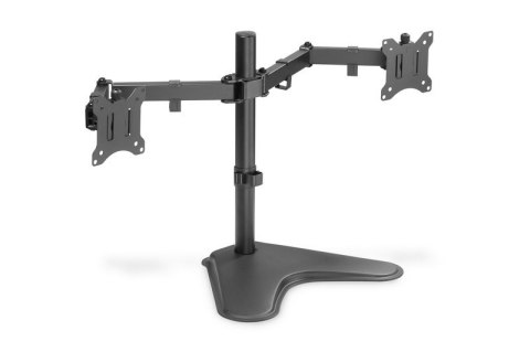 Stojak biurkowy podwójny z zaciskiem 2xLCD max. 32" max. Obciążenie 2x 8kg uchylno-obrotowy czarny Stojak biurkowy podwójny z zaciskiem 2xLCD max. 32" max. Obciążenie 2x 8kg uchylno-obrotowy czarny