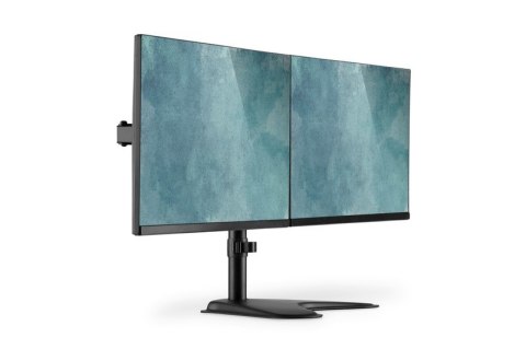 Stojak biurkowy podwójny z zaciskiem 2xLCD max. 32" max. Obciążenie 2x 8kg uchylno-obrotowy czarny Stojak biurkowy podwójny z zaciskiem 2xLCD max. 32" max. Obciążenie 2x 8kg uchylno-obrotowy czarny