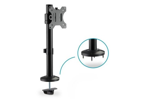 Uchwyt biurkowy kolumnowy pojedynczy 1xLCD max. 32 cale max. 8kg uchylno-obrotowy czarny Uchwyt biurkowy kolumnowy pojedynczy 1xLCD max. 32 cale max. 8kg uchylno-obrotowy czarny