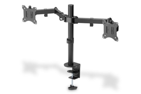 Uchwyt biurkowy podwójny z zaciskiem 2xLCD max. 32" max. Obciążenie 2x 8kg uchylno-obrotowy czarny Uchwyt biurkowy podwójny z zaciskiem 2xLCD max. 32" max. Obciążenie 2x 8kg uchylno-obrotowy czarny