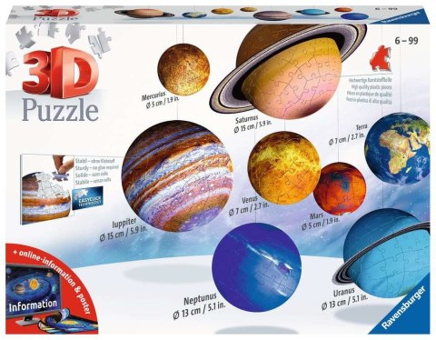 Puzzle 522 elementy 3D Układ Planetarny Puzzle 522 elementy 3D Układ Planetarny