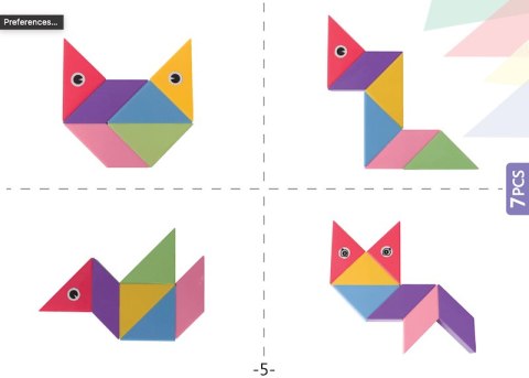 Klocki Magnetyczny Tangram - Magic Tangram 60 el. X-Bida Klocki Magnetyczny Tangram - Magic Tangram 60 el. X-Bida