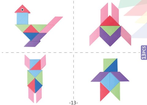 Klocki Magnetyczny Tangram - Magic Tangram 60 el. X-Bida Klocki Magnetyczny Tangram - Magic Tangram 60 el. X-Bida