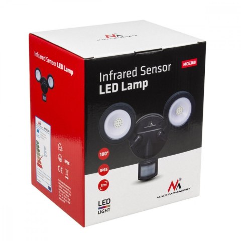 Ścienna lampa LED z czujnikiem PIR MCE368 Ścienna lampa LED z czujnikiem PIR MCE368