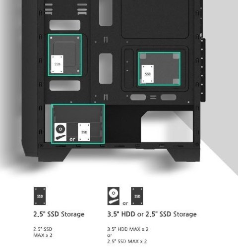 Obudowa S2 TG ATX Mid Tower PC Case TG fan x3 Obudowa S2 TG ATX Mid Tower PC Case TG fan x3