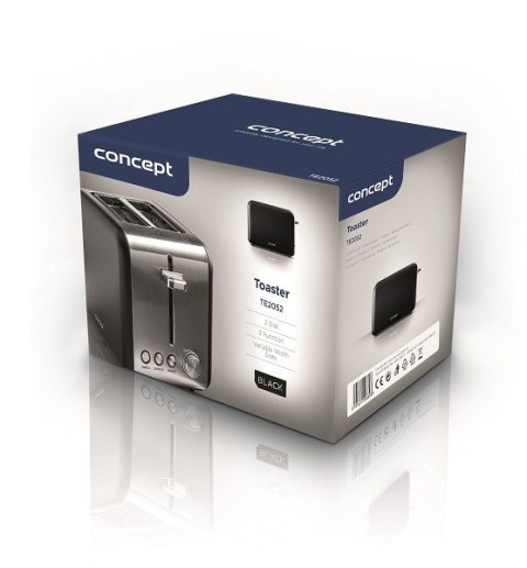 Toster TE2052 inox czarny Toster TE2052 inox czarny