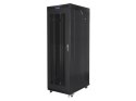 Szafa instalacyjna rack stojąca 19 42U 800x1000 czarna, drzwi perforowane LCD (Flat pack)