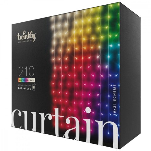 Inteligentna kurtyna Curtain 210 LED RGB+W 1,5/2,1m, przezroczysty przewód Inteligentna kurtyna Curtain 210 LED RGB+W 1,5/2,1m, przezroczysty przewód