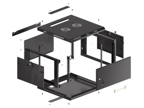 Szafa wisząca 19 6U 600x600 cz WF01-6606-00B Szafa wisząca 19 6U 600x600 cz WF01-6606-00B