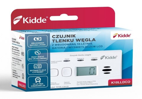 Czujnik czadu z wyświetlaczem KIDDE K10LLDCO Czujnik czadu z wyświetlaczem KIDDE K10LLDCO