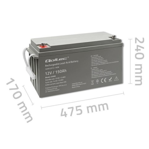 Akumulator AGM | 12V | 150Ah | max. 2250A Akumulator AGM | 12V | 150Ah | max. 2250A