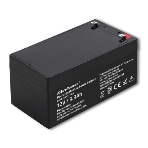 Akumulator AGM | 12V | 3.3Ah | max. 49.5A Akumulator AGM | 12V | 3.3Ah | max. 49.5A