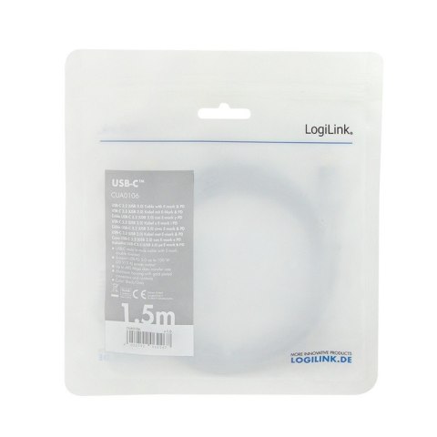 Kabel USB-C M/M, PD, aluminiowy 1.5m Kabel USB-C M/M, PD, aluminiowy 1.5m