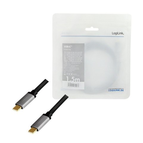 Kabel USB-C M/M, PD, aluminiowy 1.5m Kabel USB-C M/M, PD, aluminiowy 1.5m