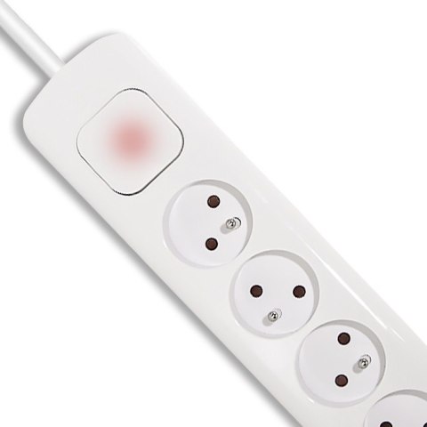 Listwa antyprzepięciowa | 4 gniazda | 2xUSB | 1.8m | Biała Listwa antyprzepięciowa | 4 gniazda | 2xUSB | 1.8m | Biała