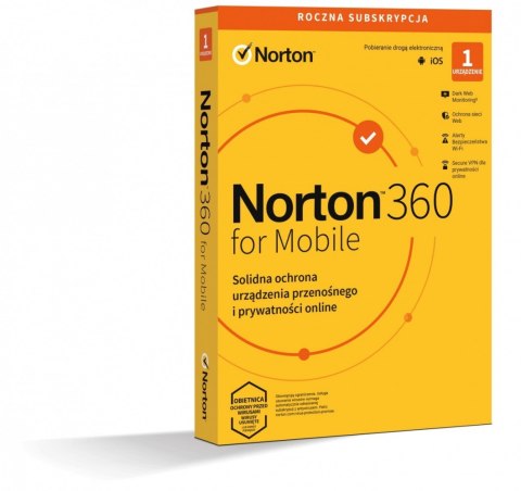 Norton360 Mobile PL 1 użytkownik, 1 urządzenie, 1 rok 21426915 Norton360 Mobile PL 1 użytkownik, 1 urządzenie, 1 rok 21426915