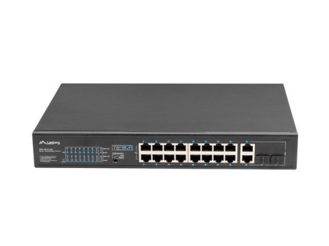 Przełącznik Switch 16X100MB POE+/2XCombo niezarządzalny rack 19 cali Gigabit Ethernet 250W Przełącznik Switch 16X100MB POE+/2XCombo niezarządzalny rack 19 cali Gigabit Ethernet 250W