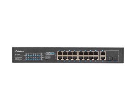 Przełącznik Switch 16X100MB POE+/2XCombo niezarządzalny rack 19 cali Gigabit Ethernet 250W Przełącznik Switch 16X100MB POE+/2XCombo niezarządzalny rack 19 cali Gigabit Ethernet 250W