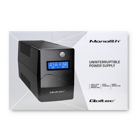 Zasilacz awaryjny UPS | Monolith | 850VA | 480W | LCD | USB | RJ45 Zasilacz awaryjny UPS | Monolith | 850VA | 480W | LCD | USB | RJ45