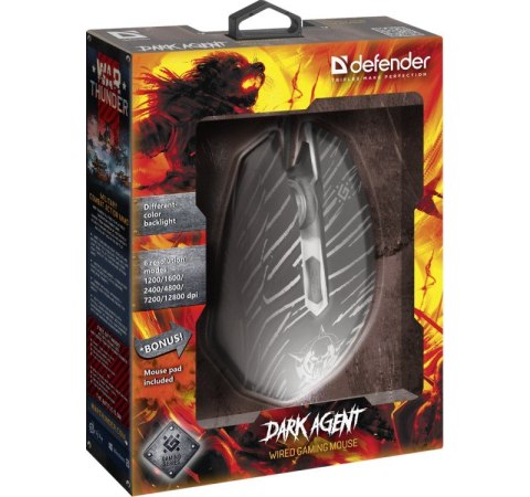 Mysz gamingowa przewodowa DARK AGENT GM-590L 12800 dpi 6P Mysz gamingowa przewodowa DARK AGENT GM-590L 12800 dpi 6P