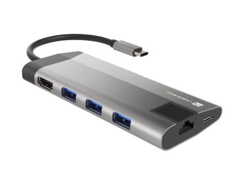 Stacja dokująca Multiport Fowler Plus USB-C PD, 3x USB 3.0, HDMI 4K, RJ45, SD, micro SD Stacja dokująca Multiport Fowler Plus USB-C PD, 3x USB 3.0, HDMI 4K, RJ45, SD, micro SD