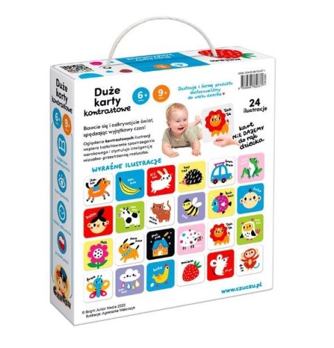 Duże karty kontrastowe dla dzieci 6 i 9 mies.+ Duże karty kontrastowe dla dzieci 6 i 9 mies.+