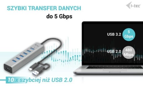 Hub USB-C Charging Metal HUB 7 Port Hub USB-C Charging Metal HUB 7 Port