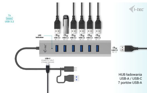 Hub USB-C Charging Metal HUB 7 Port Hub USB-C Charging Metal HUB 7 Port