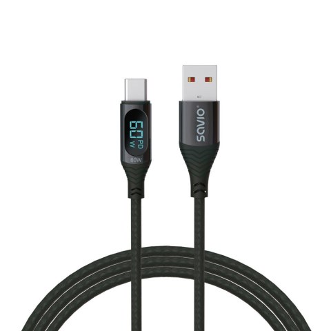 Kabel USB - USB C z wyświetlaczem, 60W, 1m, CL-172 Kabel USB - USB C z wyświetlaczem, 60W, 1m, CL-172