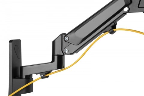 Uchwyt ścienny pojedynczy, 1xLCD, max. 43", max. obciążenie 23kg, ze sprężyną gazową, obrotowy Uchwyt ścienny pojedynczy, 1xLCD, max. 43", max. obciążenie 23kg, ze sprężyną gazową, obrotowy