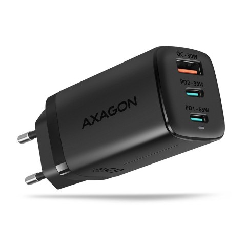 ACU-DPQ65 Ładowarka sieciowa, GaN 65W, 3x port (USB-A + dual USB-C), PD3.0/QC4+/PPS/Apple, czarna ACU-DPQ65 Ładowarka sieciowa, GaN 65W, 3x port (USB-A + dual USB-C), PD3.0/QC4+/PPS/Apple, czarna