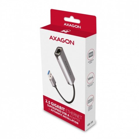 ADE-25R Karta sieciowa 2.5 Gigabit Ethernet, Realtek 8156, USB-A 3.2 Gen 1, automatyczna instalacja, szara ADE-25R Karta sieciowa 2.5 Gigabit Ethernet, Realtek 8156, USB-A 3.2 Gen 1, automatyczna instalacja, szara