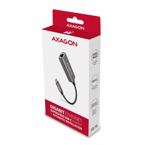 ADE-TRC Karta sieciowa Gigabit Ethernet adapter, USB-C 3.2 Gen 1, instalacja automatyczna, metalowy, tytanowa szarość ADE-TRC Karta sieciowa Gigabit Ethernet adapter, USB-C 3.2 Gen 1, instalacja automatyczna, metalowy, tytanowa szarość