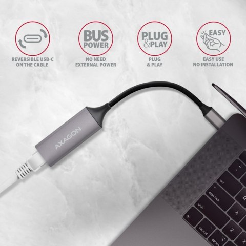 ADE-TRC Karta sieciowa Gigabit Ethernet adapter, USB-C 3.2 Gen 1, instalacja automatyczna, metalowy, tytanowa szarość ADE-TRC Karta sieciowa Gigabit Ethernet adapter, USB-C 3.2 Gen 1, instalacja automatyczna, metalowy, tytanowa szarość