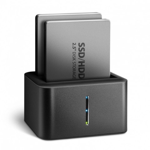 ADSA-D25 MINI stacja dokująca USB 3.2 Gen 1 - 2x SATA 6G 2.5" SSD/HDD CLONE ADSA-D25 MINI stacja dokująca USB 3.2 Gen 1 - 2x SATA 6G 2.5" SSD/HDD CLONE