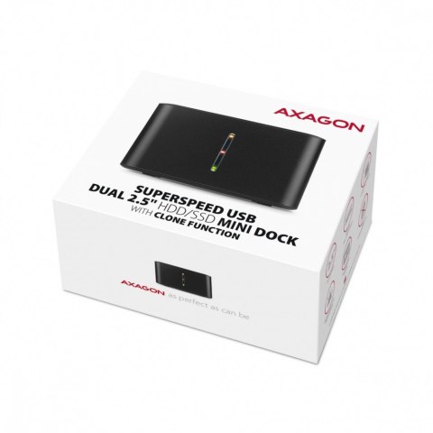 ADSA-D25 MINI stacja dokująca USB 3.2 Gen 1 - 2x SATA 6G 2.5" SSD/HDD CLONE ADSA-D25 MINI stacja dokująca USB 3.2 Gen 1 - 2x SATA 6G 2.5" SSD/HDD CLONE