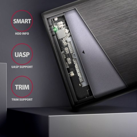 EE25-A6C Bezśrubowa aluminiowa obudowa zewnętrzna USB-C 3.2 Gen 1 - SATA 6G dla 2.5" SSD/HDD EE25-A6C Bezśrubowa aluminiowa obudowa zewnętrzna USB-C 3.2 Gen 1 - SATA 6G dla 2.5" SSD/HDD