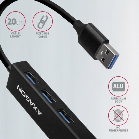 HMA-GL3A Wieloportowy hub USB 4in1, 5Gbps, 3x USB-A + GLAN, metalowy, 20cm USB-A kabel HMA-GL3A Wieloportowy hub USB 4in1, 5Gbps, 3x USB-A + GLAN, metalowy, 20cm USB-A kabel