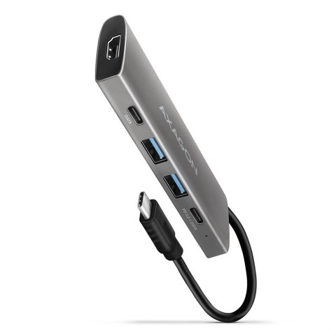 HMC-5G2 Wieloportowy hub USB 5in1, 10Gbps, 2x USB-A + 2x USB-C + HDMI 4K/60Hz, PD 100W, 13cm USB-C kabel HMC-5G2 Wieloportowy hub USB 5in1, 10Gbps, 2x USB-A + 2x USB-C + HDMI 4K/60Hz, PD 100W, 13cm USB-C kabel