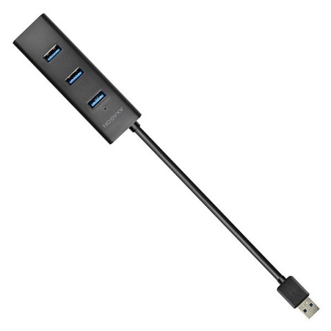HUE-S2B Hub 4-portowy USB 3.2 Gen 1 charging hub, 30cm kabel, microUSB dodatkowe zasilanie HUE-S2B Hub 4-portowy USB 3.2 Gen 1 charging hub, 30cm kabel, microUSB dodatkowe zasilanie