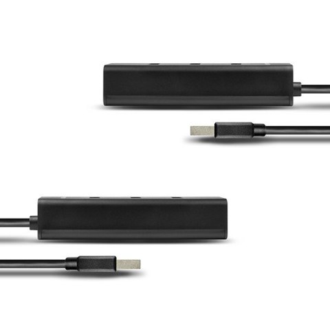 HUE-S2B Hub 4-portowy USB 3.2 Gen 1 charging hub, 30cm kabel, microUSB dodatkowe zasilanie HUE-S2B Hub 4-portowy USB 3.2 Gen 1 charging hub, 30cm kabel, microUSB dodatkowe zasilanie