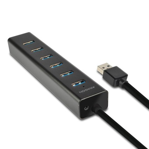 HUE-SA7BP Hub 7-portowy USB 3.2 GEN 1 aluminum charging hub, AC adapter HUE-SA7BP Hub 7-portowy USB 3.2 GEN 1 aluminum charging hub, AC adapter