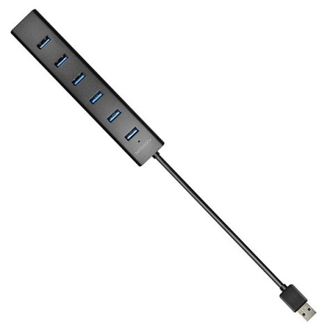 HUE-SA7BP Hub 7-portowy USB 3.2 GEN 1 aluminum charging hub, AC adapter HUE-SA7BP Hub 7-portowy USB 3.2 GEN 1 aluminum charging hub, AC adapter