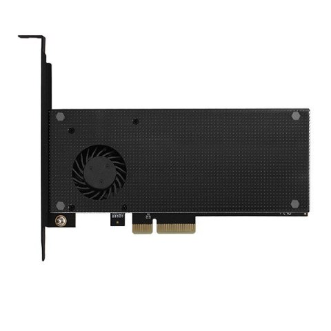 PCEM2-DC Adapter wewnętrzny PCIe x4, 1x M.2 NVMe M-key + 1x SATA B-key slot, chłodnica, SP & LP + radiator PCEM2-DC Adapter wewnętrzny PCIe x4, 1x M.2 NVMe M-key + 1x SATA B-key slot, chłodnica, SP & LP + radiator