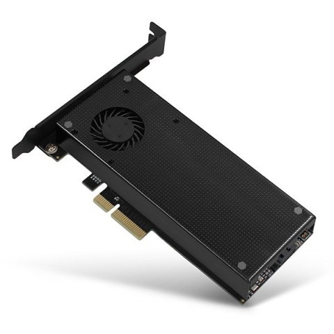 PCEM2-DC Adapter wewnętrzny PCIe x4, 1x M.2 NVMe M-key + 1x SATA B-key slot, chłodnica, SP & LP + radiator PCEM2-DC Adapter wewnętrzny PCIe x4, 1x M.2 NVMe M-key + 1x SATA B-key slot, chłodnica, SP & LP + radiator