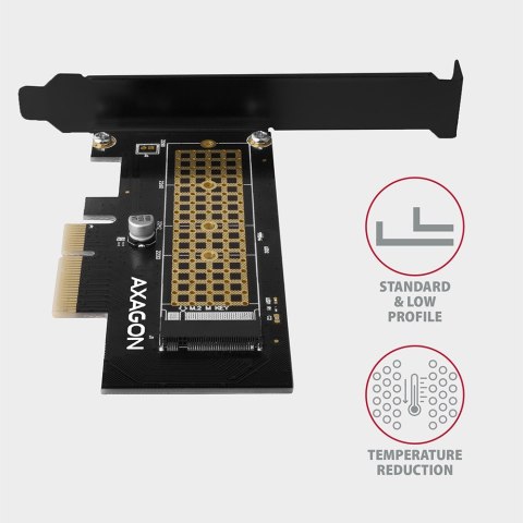 PCEM2-N Adapter wewnetrzny PCIe x4, 1x M.2 NVMe M-key slot, SP & LP PCEM2-N Adapter wewnetrzny PCIe x4, 1x M.2 NVMe M-key slot, SP & LP